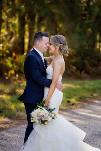 Bride and Groom on their wedding day taken by tweed coast wedding photographer