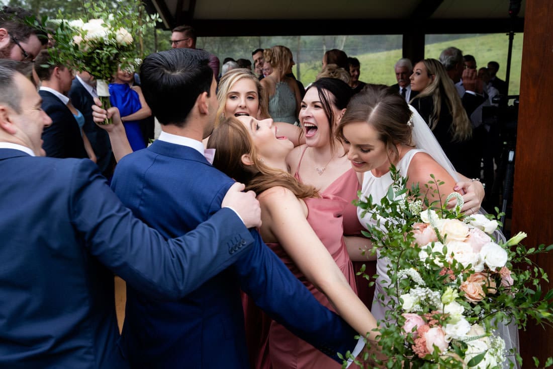 Candid wedding photo at Ocean View Queensland