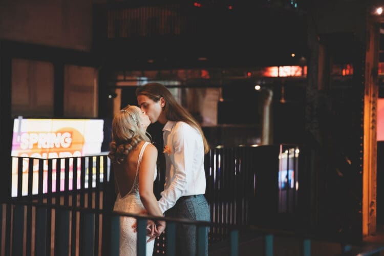 Wedding photography inside the Brisbane powerhouse. Bride wearing a When Freddie met Lilly wedding dress