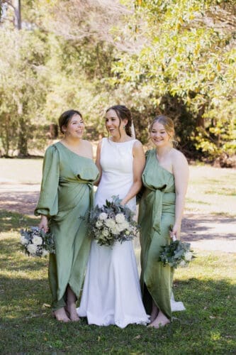 Bride’s joyful moment with her bridesmaids at Ocean View
