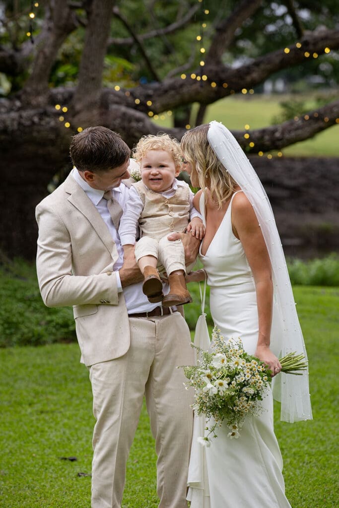 Happy family photo at Braeside Gin House Creek Estate